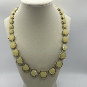 Natasha Multicolor Yellow/Gold Clear Rhinestones  20” Vintage Necklace A…